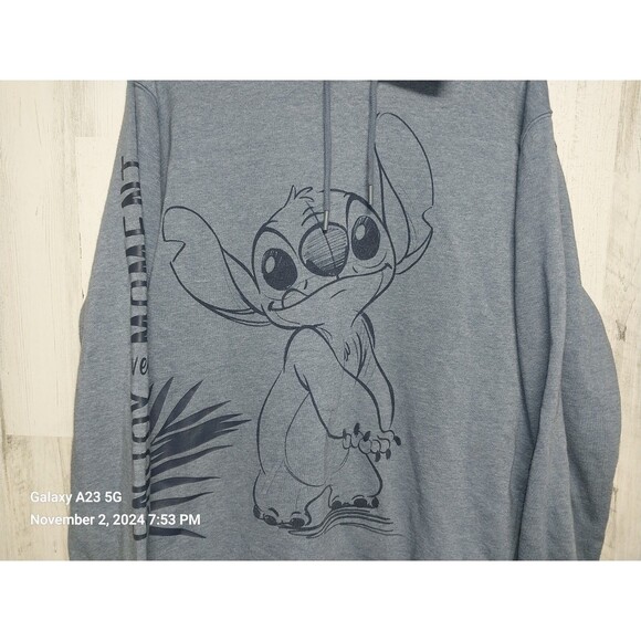 Disneyland Paris Stitch Pullover Hoodie Enjoy Every Moment Spell Out Mens XL - Picture 3 of 7